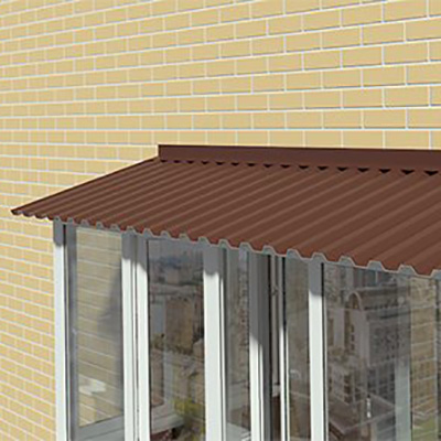 Балкон с крышей