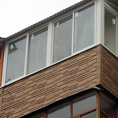 Внешняя отделка балкона