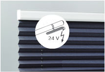 Шторы плиссе с электроприводом