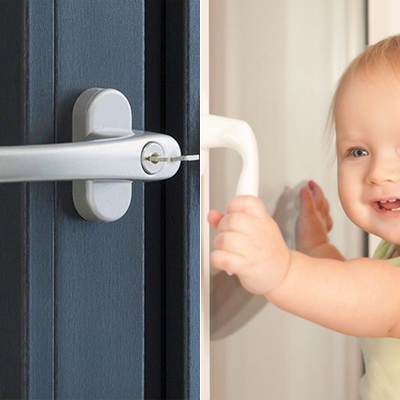 Защитная ручка на окна с интегрированным замком