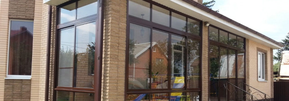 Комбинированное остекление веранды